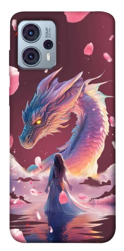 Чохол Girl and dragon для Motorola Moto G23