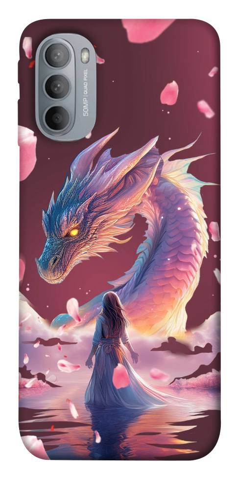 Чехол Girl and dragon для Motorola Moto G31