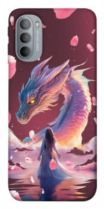 Чехол Girl and dragon для Motorola Moto G31