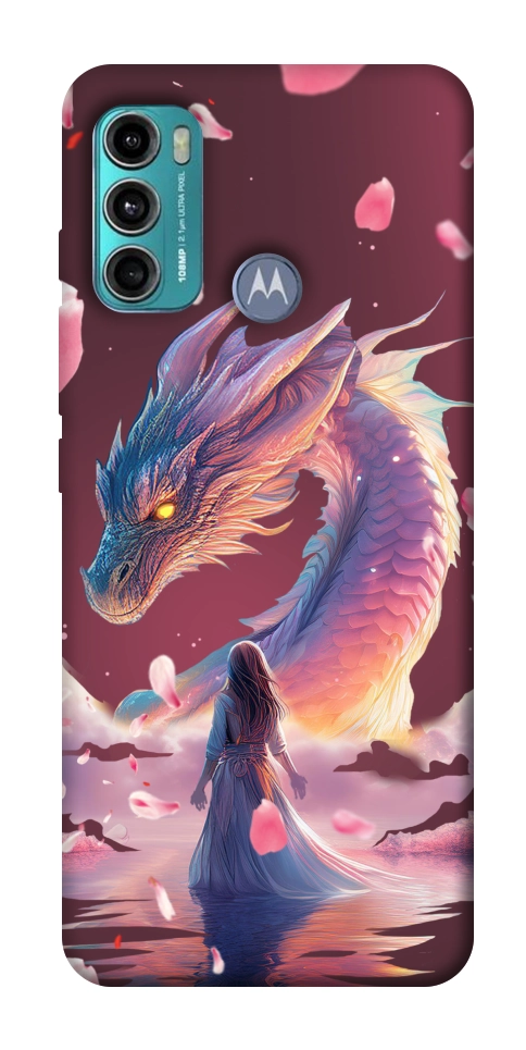 Чохол Girl and dragon для Motorola Moto G60