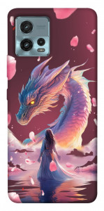 Чохол Girl and dragon для Motorola Moto G72