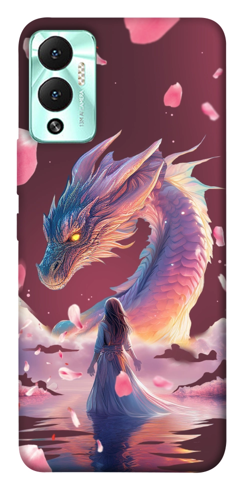 Чехол Girl and dragon для Infinix Hot 12 Play