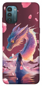 Чехол Girl and dragon для Nokia G21