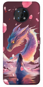 Чехол Girl and dragon для Nokia G50