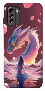 Чехол Girl and dragon для Nokia G60