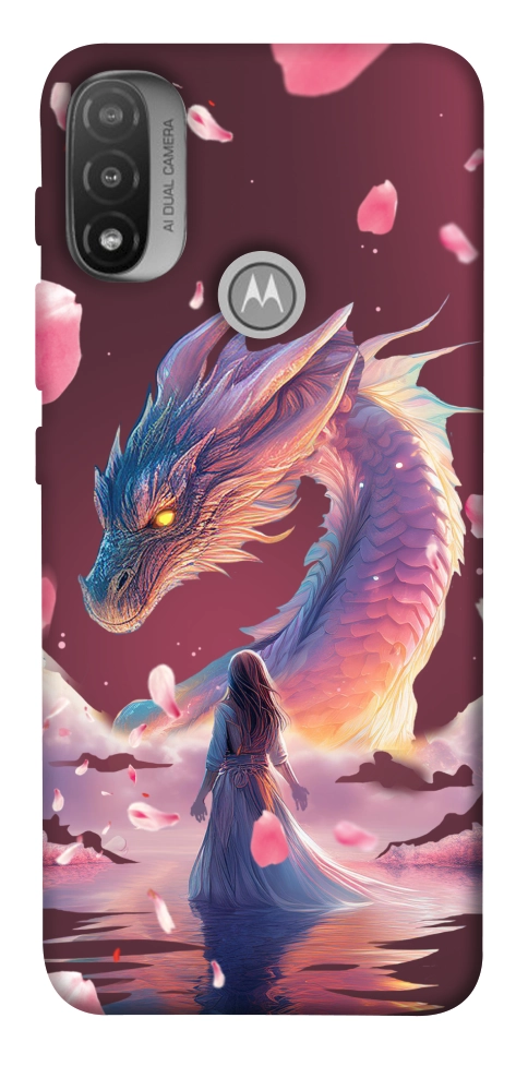 Чехол Girl and dragon для Мotorola Moto E20