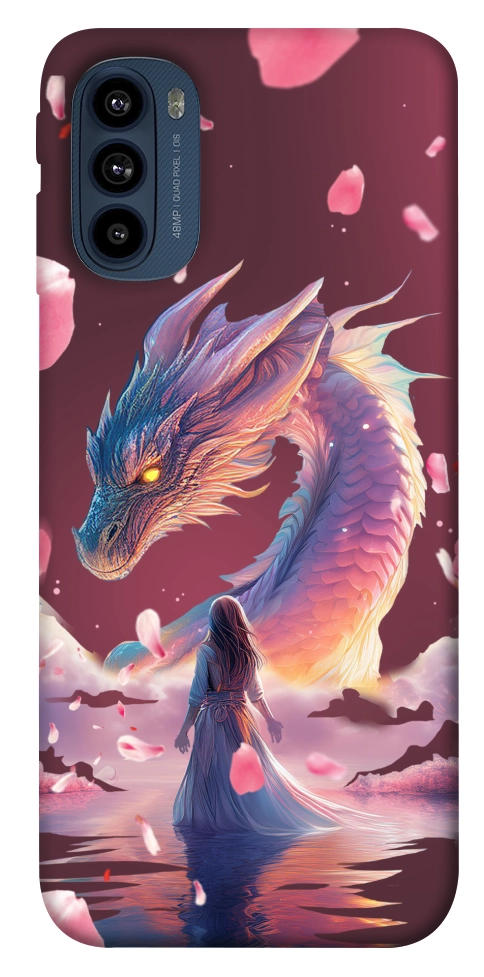 Чехол Girl and dragon для Motorola Moto G41