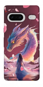 Чохол Girl and dragon для Google Pixel 7