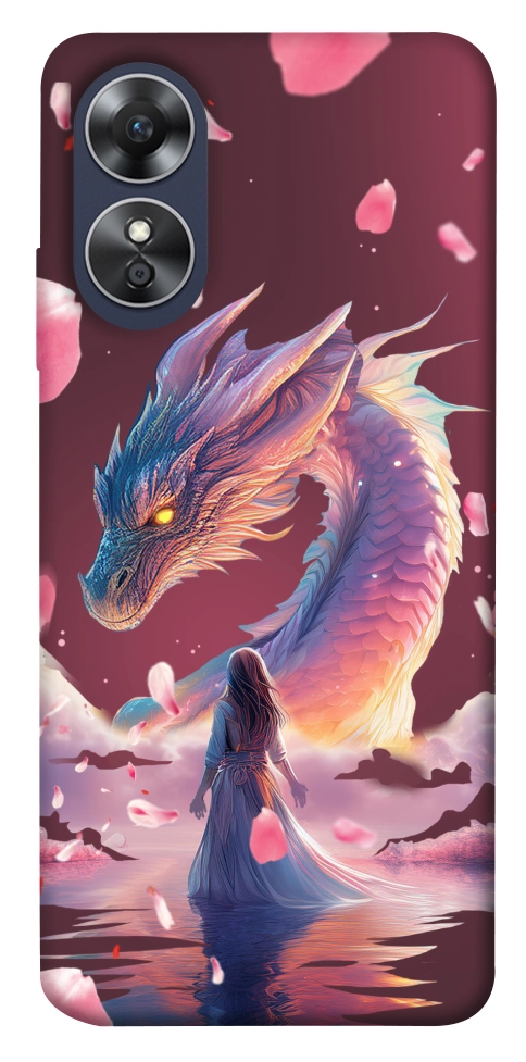 Чехол Girl and dragon для Oppo A17