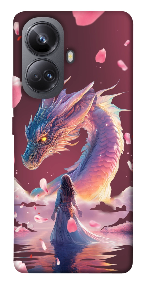 Чохол Girl and dragon для Realme 10 Pro+