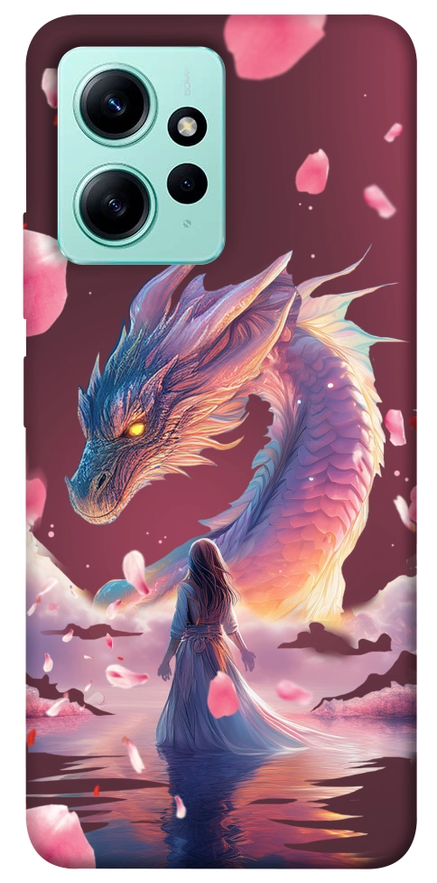 Чохол Girl and dragon для Xiaomi Redmi Note 12 4G