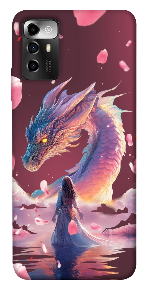 Чохол Girl and dragon для ZTE Blade A72