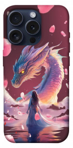 Чохол Girl and dragon для iPhone 15 Pro