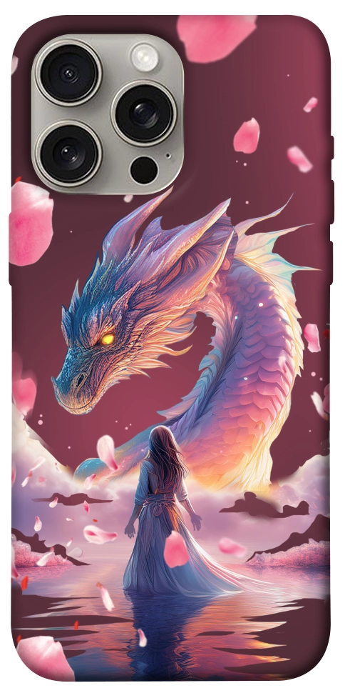 Чехол Girl and dragon для iPhone 15 Pro Max