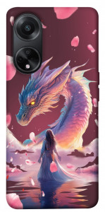 Чохол Girl and dragon для Oppo A98