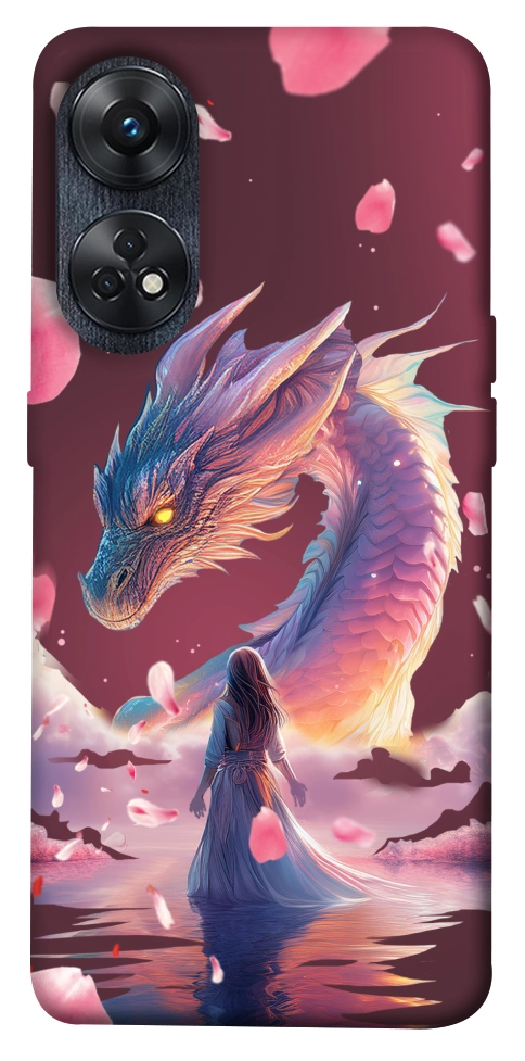 Чехол Girl and dragon для Oppo Reno 8 T 4G