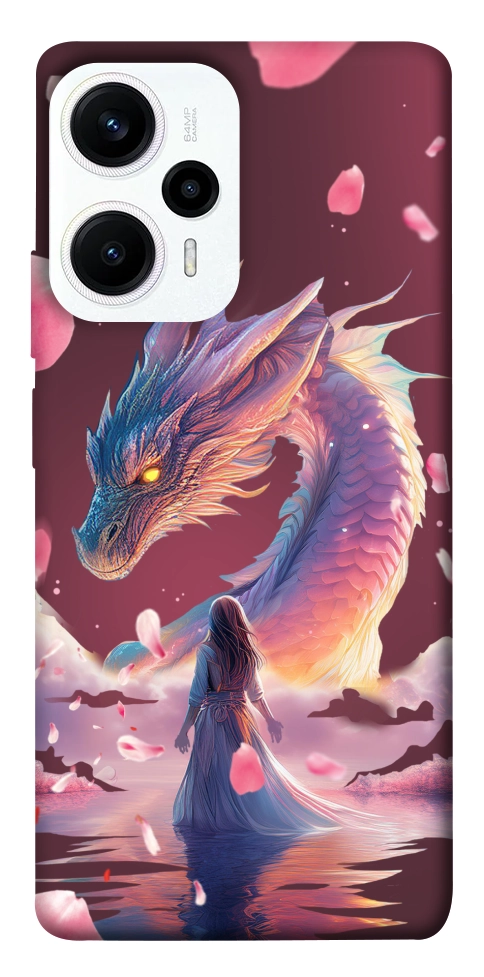 Чохол Girl and dragon для Xiaomi Poco F5