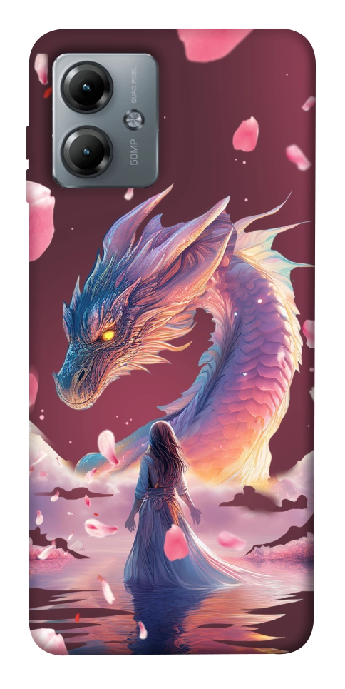 Чохол Girl and dragon для Motorola Moto G14