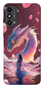 Чехол Girl and dragon для ZTE Blade A53