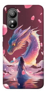 Чехол Girl and dragon для ZTE Blade L220