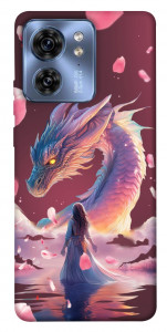 Чохол Girl and dragon для Motorola Edge 40