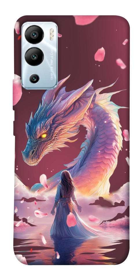 Чехол Girl and dragon для Infinix Hot 12i