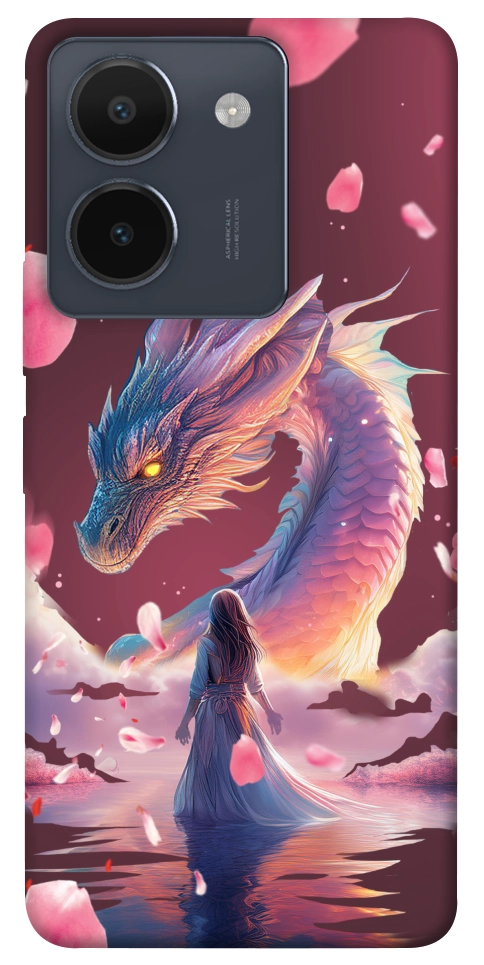 Чехол Girl and dragon для Vivo Y36