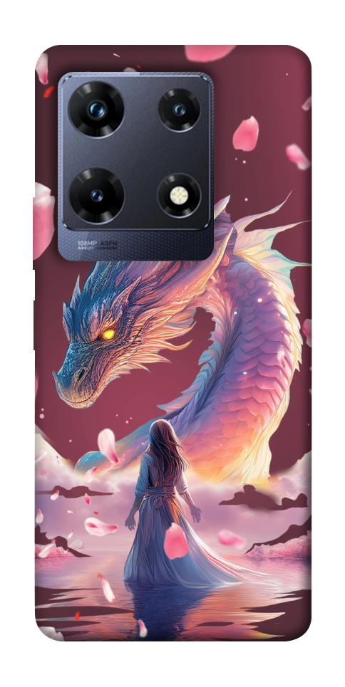 Чехол Girl and dragon для Infinix Note 30 Pro NFC