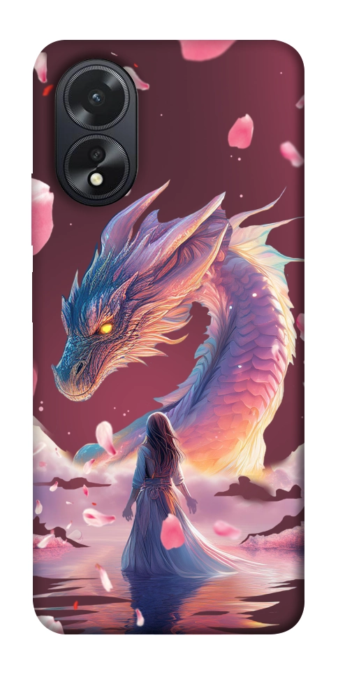 Чохол Girl and dragon для Oppo A38