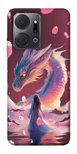 Чохол Girl and dragon для Huawei Honor X7a