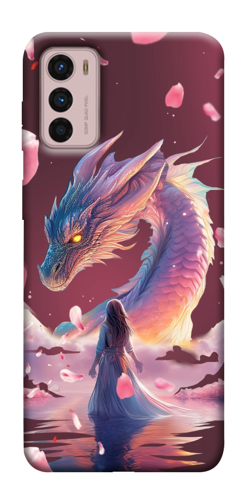 Чехол Girl and dragon для Motorola Moto G42