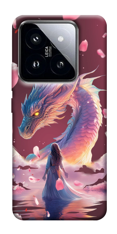 Чехол Girl and dragon для Xiaomi 14 Pro