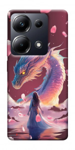 Чехол Girl and dragon для Xiaomi Poco M6