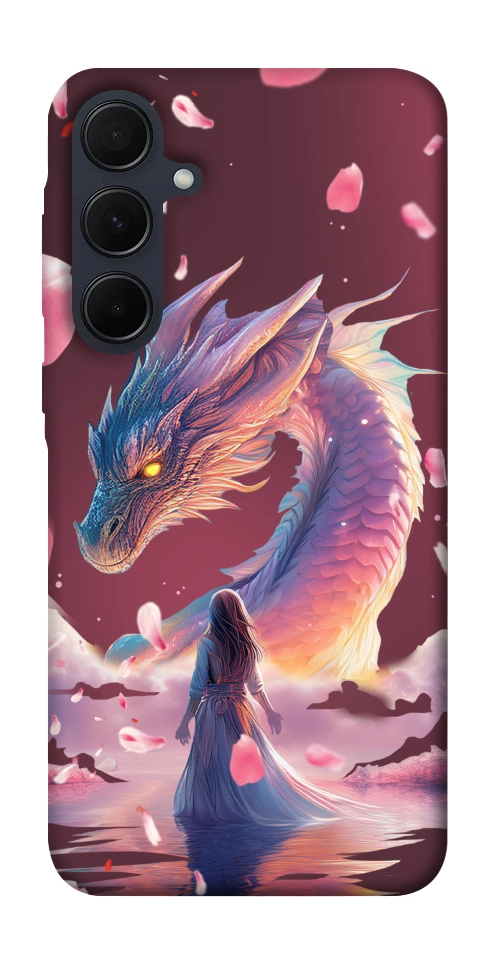 Чохол Girl and dragon для Galaxy A35