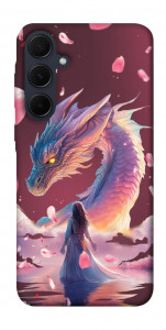 Чехол Girl and dragon для Galaxy A35