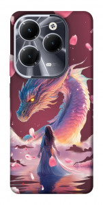 Чохол Girl and dragon для Infinix Hot 40