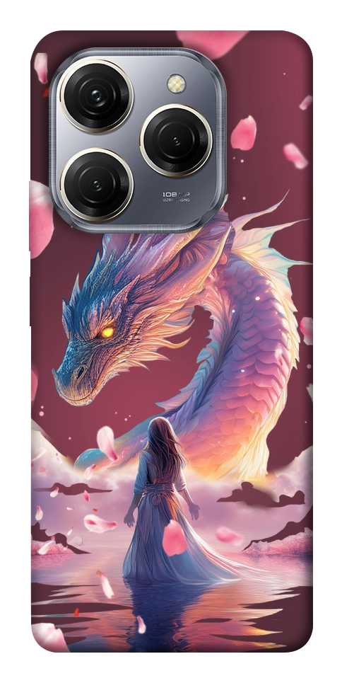 Чехол Girl and dragon для TECNO Spark 20 Pro