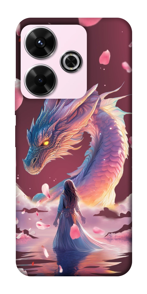 Чохол Girl and dragon для Xiaomi Redmi 13 4G