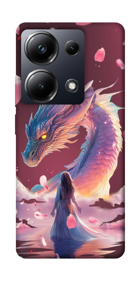 Чохол Girl and dragon для Xiaomi Poco M6 Pro 4G