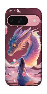 Чехол Girl and dragon для Google Pixel 9