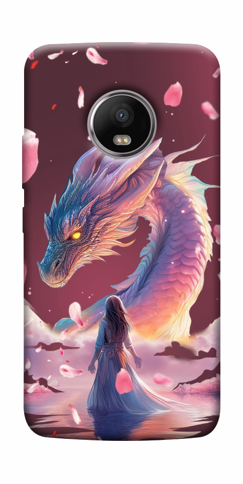 Чохол Girl and dragon для Motorola Moto G5S