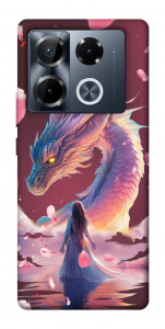 Чохол Girl and dragon для Infinix Note 40 Pro 4G