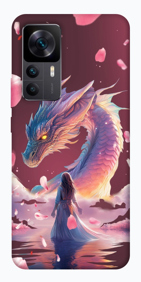 Чехол Girl and dragon для Xiaomi Redmi K50 Ultra