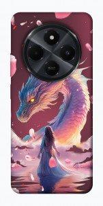 Чехол Girl and dragon для Xiaomi Redmi 14C