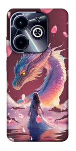 Чохол Girl and dragon для TECNO Spark Go 2024