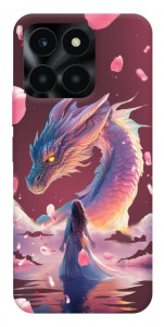 Чехол Girl and dragon для Huawei Honor X6a