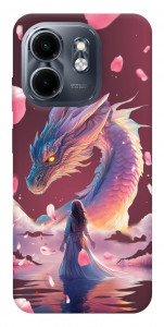 Чехол Girl and dragon для Infinix Hot 50i