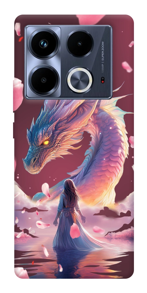 Чохол Girl and dragon для Infinix Note 40 4G