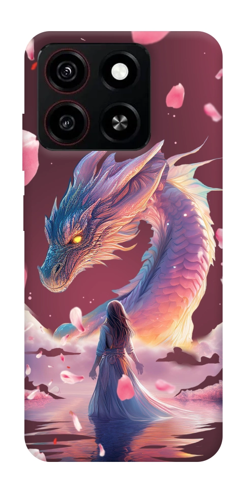 Чохол Girl and dragon для ZTE Blade A35 4G