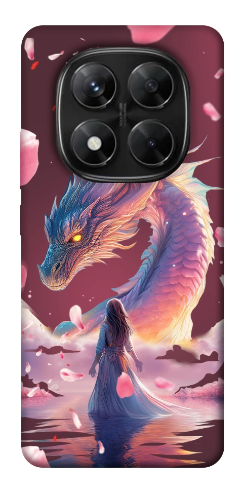 Чехол Girl and dragon для Xiaomi Redmi Note 14 Pro 5G